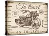 Vintage Motorcycle Mancave-A-Jean Plout-Stretched Canvas