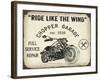 Vintage Motorcycle Mancave-D-Jean Plout-Framed Giclee Print