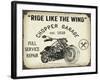 Vintage Motorcycle Mancave-D-Jean Plout-Framed Giclee Print