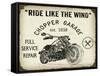Vintage Motorcycle Mancave-D-Jean Plout-Framed Stretched Canvas