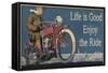 Vintage Motorcycle Mancave-F-Jean Plout-Framed Stretched Canvas