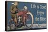 Vintage Motorcycle Mancave-F-Jean Plout-Stretched Canvas