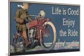Vintage Motorcycle Mancave-F-Jean Plout-Mounted Giclee Print