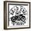 Vintage Motorcycle T-Shirt Graphic-emeget-Framed Art Print