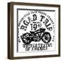 Vintage Motorcycle T-Shirt Graphic-emeget-Framed Art Print