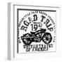 Vintage Motorcycle T-Shirt Graphic-emeget-Framed Art Print