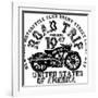 Vintage Motorcycle T-Shirt Graphic-emeget-Framed Art Print