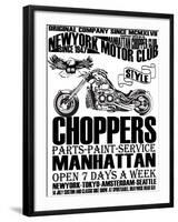 Vintage Motorcycle T-Shirt Graphic-emeget-Framed Art Print