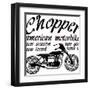 Vintage Motorcycle T-Shirt Graphic-emeget-Framed Art Print