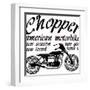 Vintage Motorcycle T-Shirt Graphic-emeget-Framed Art Print