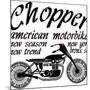 Vintage Motorcycle T-Shirt Graphic-emeget-Mounted Art Print