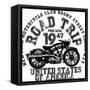 Vintage Motorcycle T-Shirt Graphic-emeget-Framed Stretched Canvas