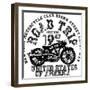 Vintage Motorcycle T-Shirt Graphic-emeget-Framed Premium Giclee Print