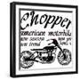 Vintage Motorcycle T-Shirt Graphic-emeget-Framed Premium Giclee Print