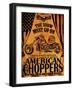 Vintage Motorcycle T-Shirt Graphic-emeget-Framed Art Print