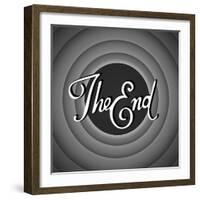 Vintage Movie Ending Screen-PiXXart-Framed Art Print