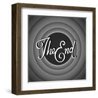 Vintage Movie Ending Screen-PiXXart-Framed Art Print