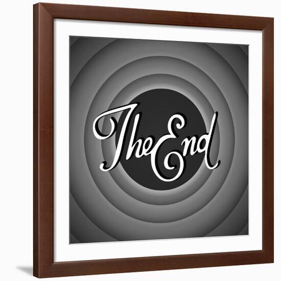 Vintage Movie Ending Screen-PiXXart-Framed Art Print