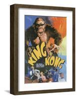 Vintage Movie Poster - King Kong-null-Framed Art Print