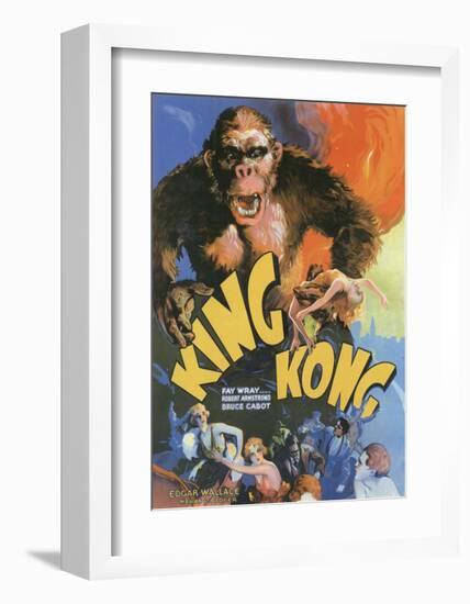 Vintage Movie Poster - King Kong-null-Framed Art Print