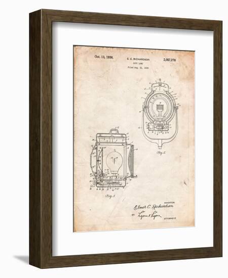 Vintage Movie Set Light Patent-Cole Borders-Framed Art Print