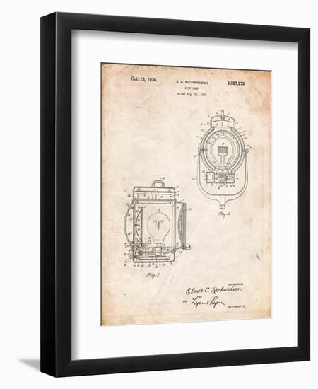 Vintage Movie Set Light Patent-Cole Borders-Framed Art Print