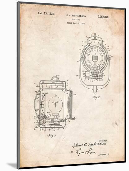 Vintage Movie Set Light Patent-Cole Borders-Mounted Art Print