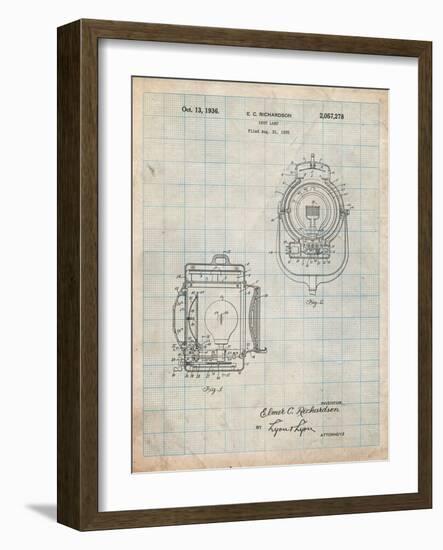 Vintage Movie Set Light Patent-Cole Borders-Framed Art Print