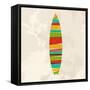 Vintage Multicolor Surfboard-cienpies-Framed Stretched Canvas