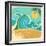 Vintage Nature Sea With Waves And Sun-GeraKTV-Framed Art Print