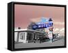 Vintage Neon Motel Sign in America-Salvatore Elia-Framed Stretched Canvas