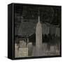 Vintage New York in Black I-Dylan Matthews-Framed Stretched Canvas