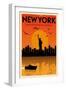 Vintage New York Poster-Kursat Unsal-Framed Art Print