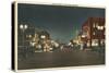 Vintage Night Scene, Las Vegas, Nevada-null-Stretched Canvas