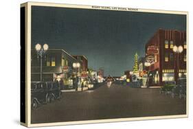 Vintage Night Scene, Las Vegas, Nevada-null-Stretched Canvas
