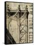 Vintage NY Manhattan Bridge-Michael Mullan-Framed Stretched Canvas