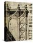 Vintage NY Manhattan Bridge-Michael Mullan-Stretched Canvas
