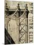 Vintage NY Manhattan Bridge-Michael Mullan-Mounted Art Print