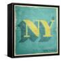 Vintage NY-OnRei-Framed Stretched Canvas