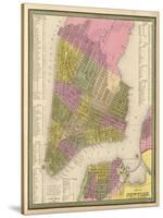 Vintage NYC Map-N. Harbick-Stretched Canvas