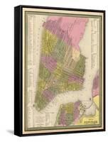 Vintage NYC Map-N. Harbick-Framed Stretched Canvas