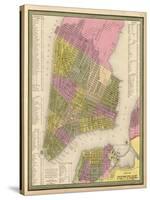 Vintage NYC Map-N. Harbick-Stretched Canvas