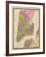 Vintage NYC Map-N. Harbick-Framed Art Print