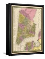 Vintage NYC Map-N. Harbick-Framed Stretched Canvas