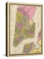 Vintage NYC Map-N. Harbick-Stretched Canvas