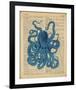 Vintage Octopus-Sparx Studio-Framed Art Print