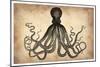 Vintage Octopus-NaxArt-Mounted Premium Giclee Print