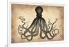 Vintage Octopus-NaxArt-Framed Art Print