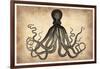 Vintage Octopus-NaxArt-Framed Art Print