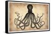 Vintage Octopus-NaxArt-Framed Stretched Canvas